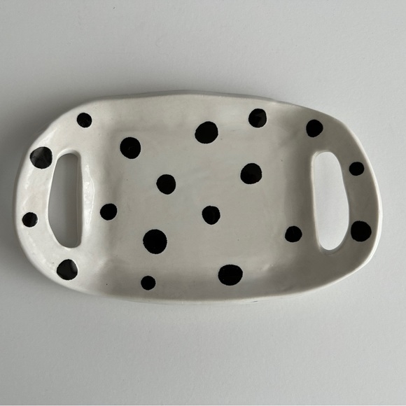 Handmade ceramic polka dot mini tray - Picture 1 of 3